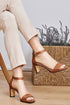 Camel High-Heel Sandals